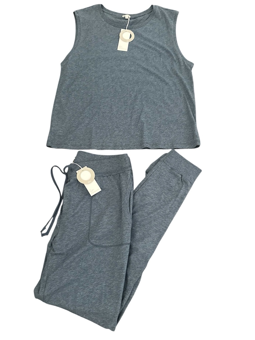 Skin Worldwide Organic Pima Cotton Sleeveless Tee and Skinny Jogger Set-3